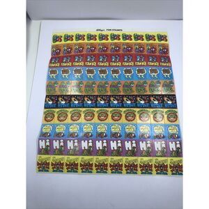 Kellogg's Cereal Fun Stamps Sheet Stickers Vintage 1980s. Rare